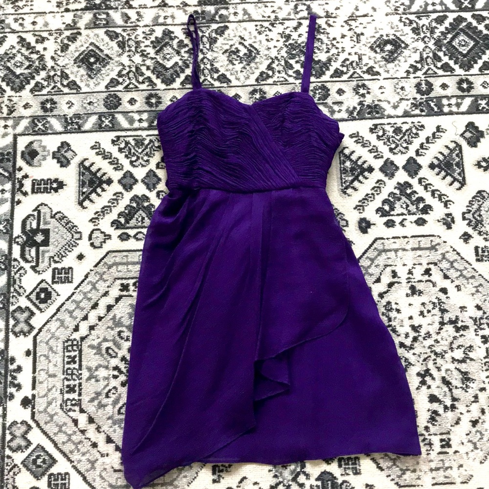 J Crew chiffon dress jewel tone purple
